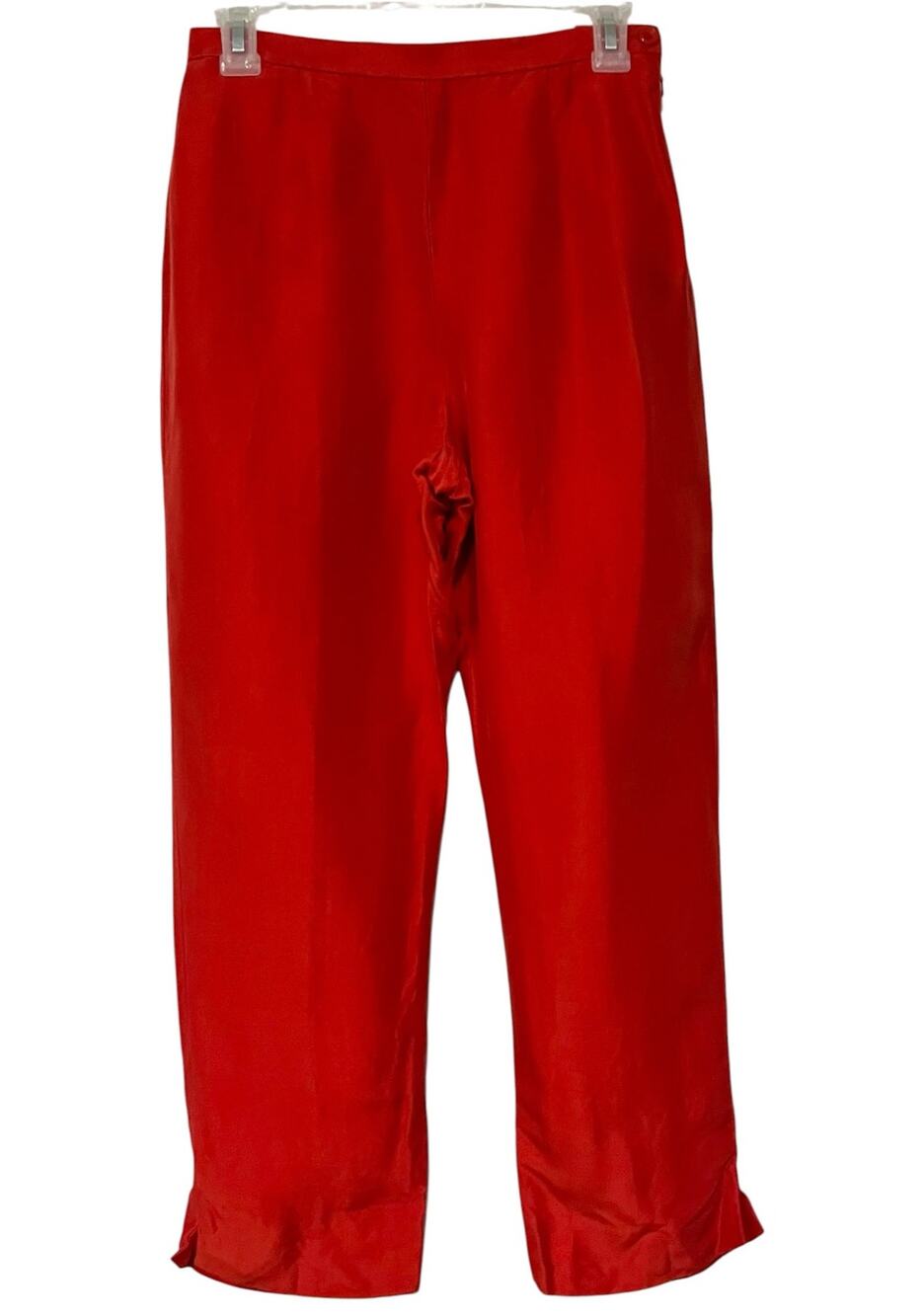 Josephine Chaus 100% Silk Pants Women’s Petite 8 Straight Dressy Trousers